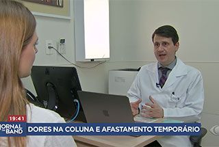 Tv Bandeirantes Jornal da Band - Dores na coluna são os principais motivos de afastamento do trabalho